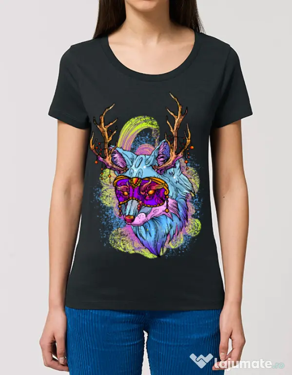Tricou STANLEY STELLA dama Wolf Negru