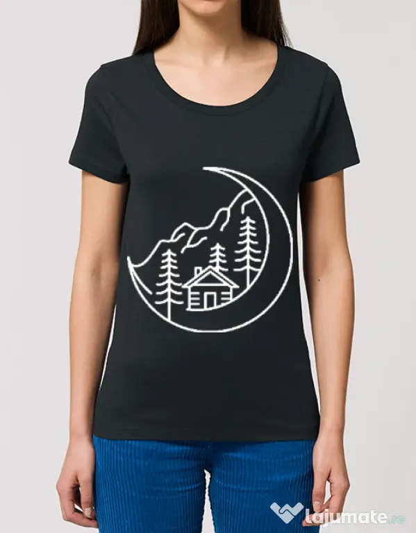 Tricou STANLEY STELLA dama Moon life Negru