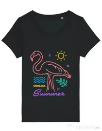 Tricou STANLEY STELLA dama Flamingo endless summer Negru