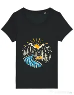 Tricou STANLEY STELLA dama Camp river Negru