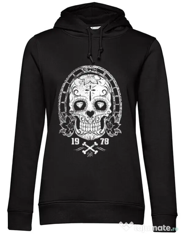Hoodie dama cu gluga Diamond eyes Negru