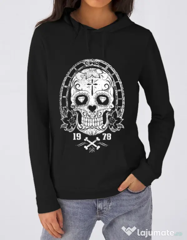 Hoodie dama cu gluga Diamond eyes Negru