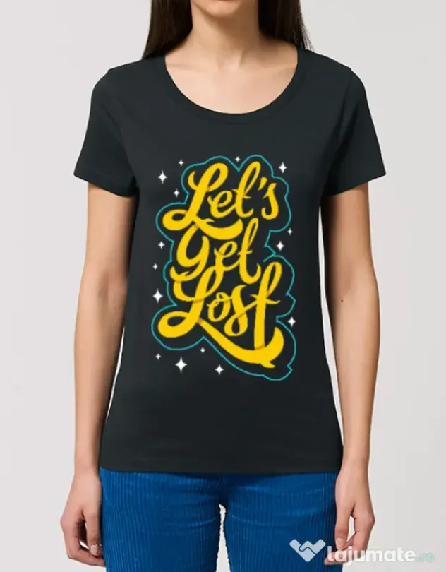 Tricou STANLEY STELLA dama Let\'s get lost Negru