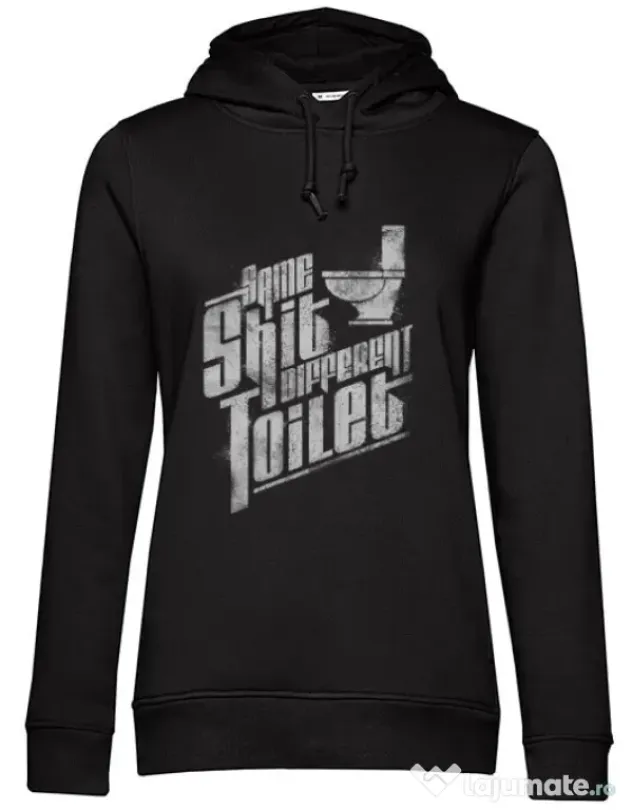 Hoodie dama cu gluga Same shit Negru