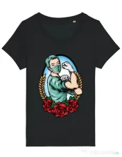 Tricou STANLEY STELLA dama Rockabilly Nurse Negru
