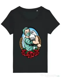 Tricou STANLEY STELLA dama Rockabilly Nurse Negru