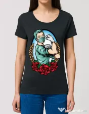 Tricou STANLEY STELLA dama Rockabilly Nurse Negru
