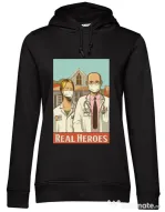 Hoodie dama cu gluga Real heroes Negru