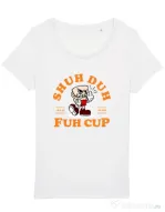 Tricou STANLEY STELLA dama Shut the fuh cup Alb
