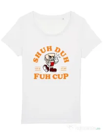 Tricou STANLEY STELLA dama Shut the fuh cup Alb