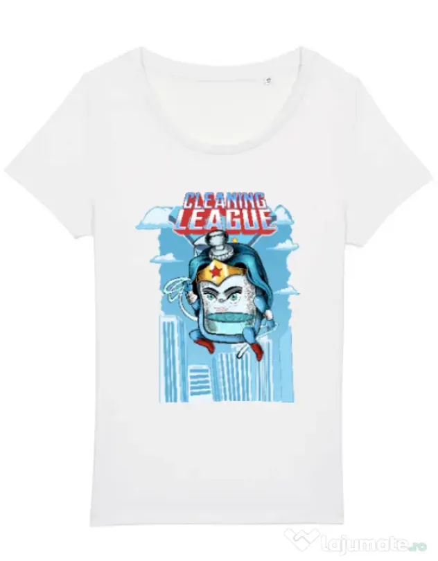 Tricou STANLEY STELLA dama Cleaning league gel Alb