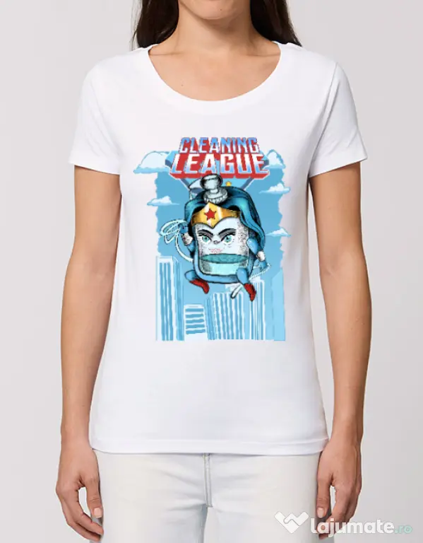 Tricou STANLEY STELLA dama Cleaning league gel Alb