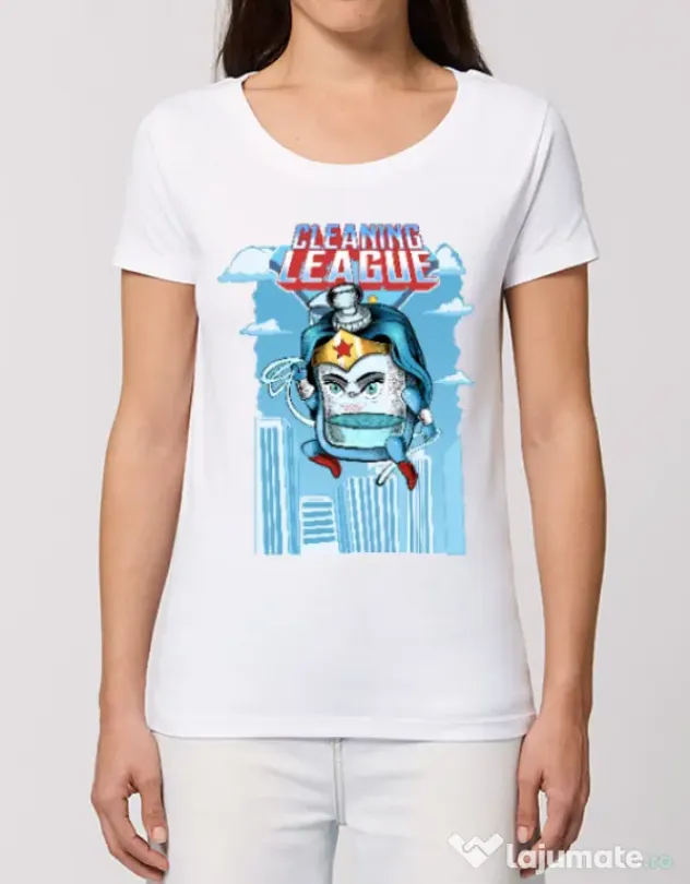 Tricou STANLEY STELLA dama Cleaning league gel Alb