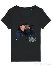 Tricou STANLEY STELLA dama Adi Morosanu FAMILIA Negru