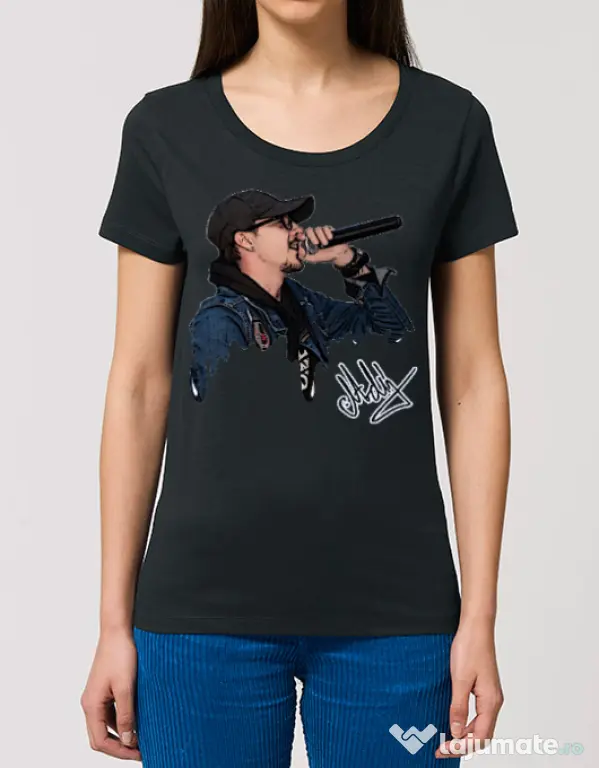 Tricou STANLEY STELLA dama Adi Morosanu FAMILIA Negru