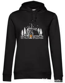 Hoodie dama cu gluga Tent lines Negru
