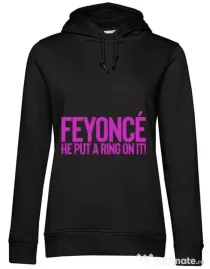 Hoodie Mireasa B&C Feyonce Negru