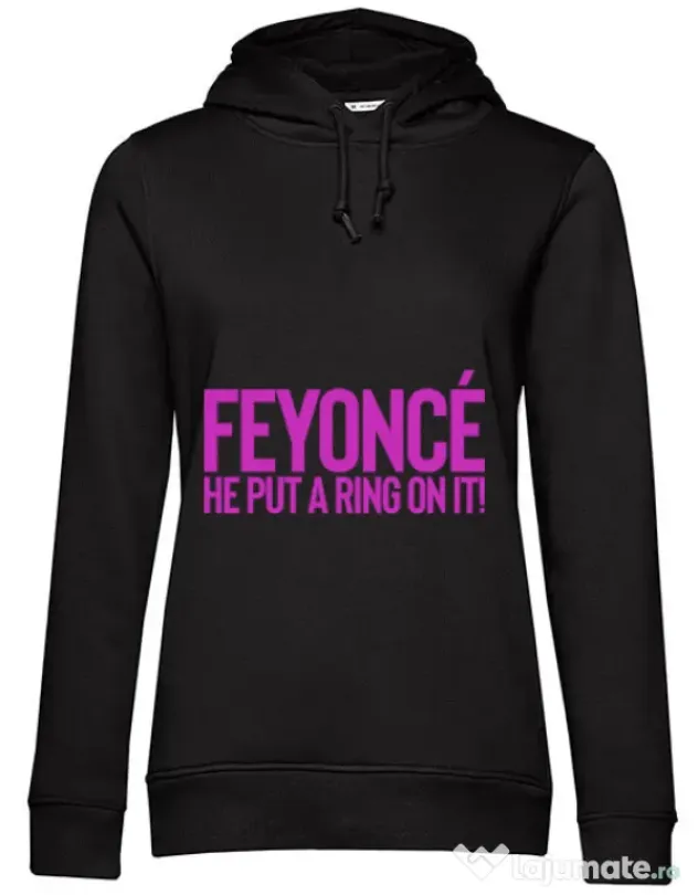 Hoodie Mireasa B&C Feyonce Negru