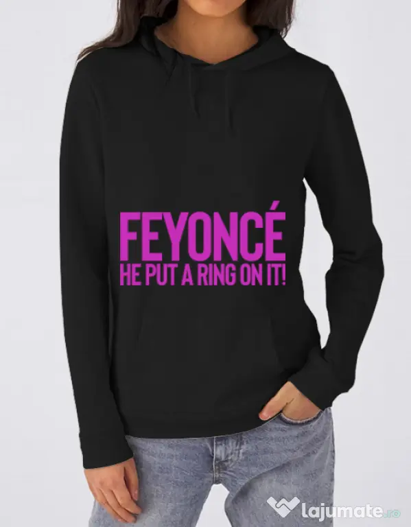 Hoodie Mireasa B&C Feyonce Negru
