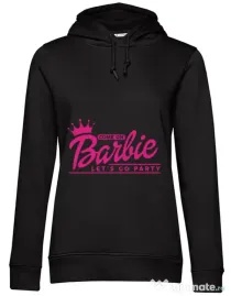 Hoodie Petrecerea burlacitelor B&C Come on Barbie Negru