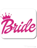 Mousepad personalizat Barbie Bride Alb