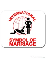 Mousepad personalizat Symbol of marriage Alb