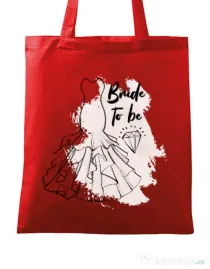 Sacosa personalizata Mireasa Bride to be Rosu