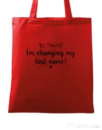 Sacosa personalizata Mireasa Last name Rosu