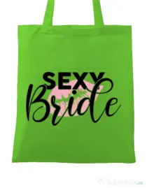 Sacosa personalizata Mireasa Sexy bride Verde