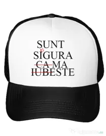 Sapca personalizata Burlacite Sunt singura Alb