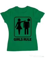 Tricou Burlacite ADLER Girls rule Verde