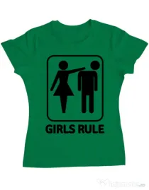 Tricou Burlacite ADLER Girls rule Verde