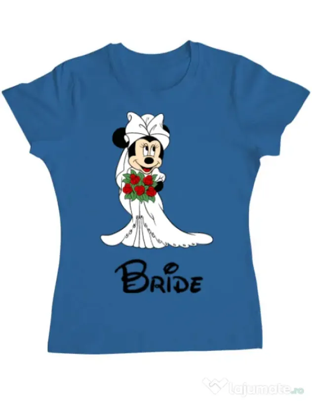 Tricou Mireasa ADLER Bride Minnie Albastru azuriu