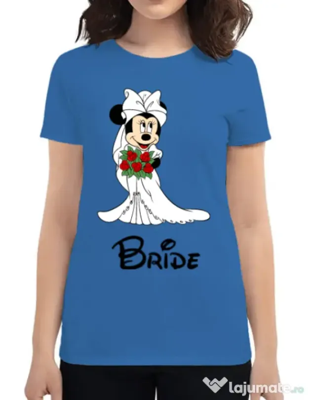 Tricou Mireasa ADLER Bride Minnie Albastru azuriu