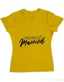 Tricou Mireasa ADLER Im getting married Galben