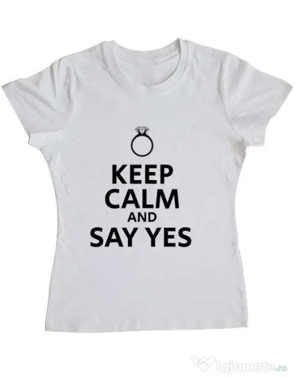 Tricou Mireasa ADLER Say yes Alb