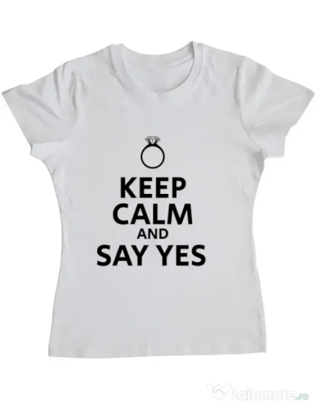 Tricou Mireasa ADLER Say yes Alb