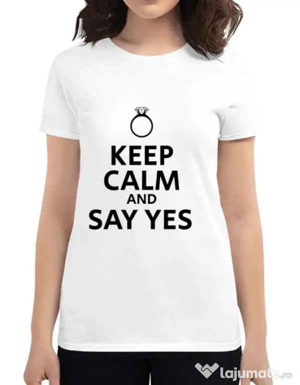 Tricou Mireasa ADLER Say yes Alb