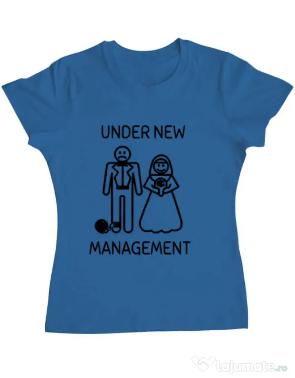 Tricou Mireasa ADLER Under new management Albastru azuriu