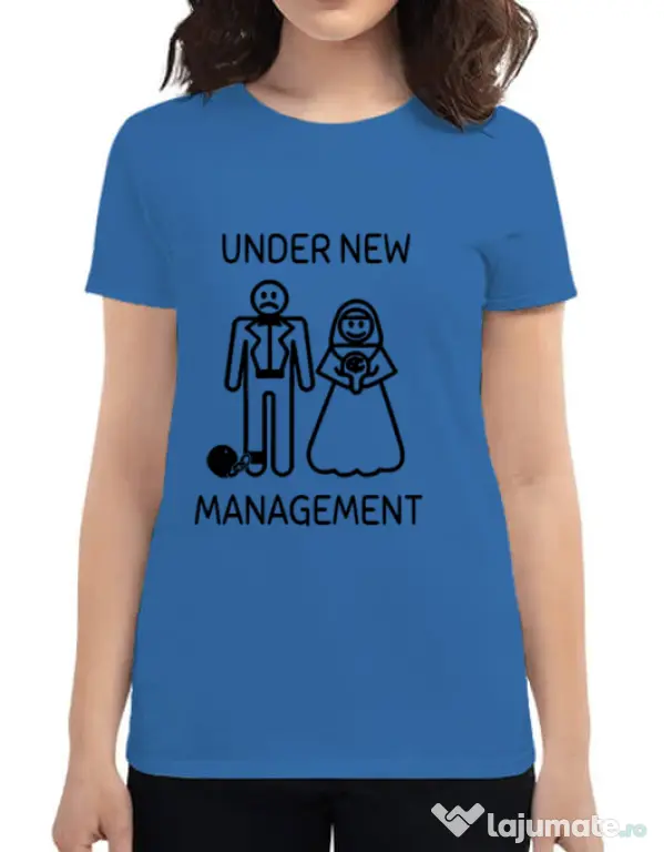 Tricou Mireasa ADLER Under new management Albastru azuriu
