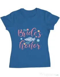 Tricou Petrecerea burlacitelor ADLER Brides maid of honor Albastru azuriu