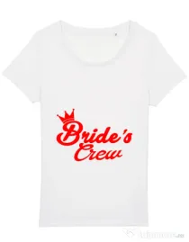 Tricou Petrecerea burlacitelor STANLEY STELLA Brides crew Alb