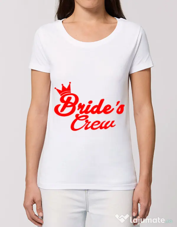 Tricou Petrecerea burlacitelor STANLEY STELLA Brides crew Alb