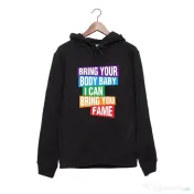 Hanorac personalizat negru unisex Bring your body 