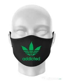 Masca personalizata reutilizabila Addicted Negru