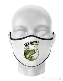 Masca personalizata reutilizabila Bass jumpers drop a line Alb