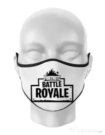 Masca personalizata reutilizabila Battle royale 2 Alb