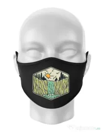 Masca personalizata reutilizabila Beauty waterfall Negru