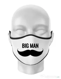 Masca personalizata reutilizabila Big man Alb