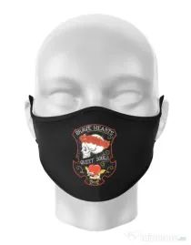 Masca personalizata reutilizabila Brave hearts Negru